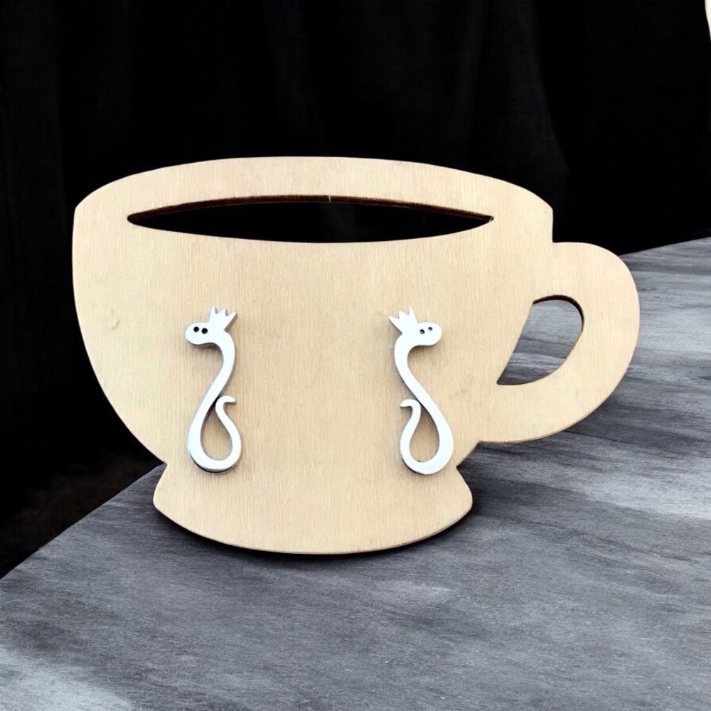 🆕 King Snake Stud Earrings Stainless Steel